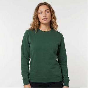 Sudadera Sexy de algodón personalizada al por mayor, sudadera de mujer de Fitness de Color sólido liso de moda con cuello levantado de manga larga de primera calidad - Product Image 1