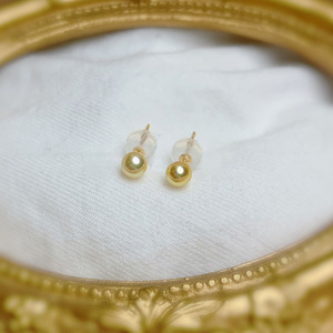 Pendientes de Perlas Akoya de Agua de Mar Japonesa de 4-6 mm, Pluma de Rey, Oro G18K, Aguja, Espejo, Luz, Pendientes de Moda - Product Image 2