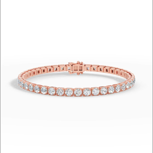 Bracelet tennis élégant en or 10 carats avec diamants de laboratoire ronds de 7 pouces, fournisseur de bijoux de luxe sur mesure en gros OEM - Product Image 1