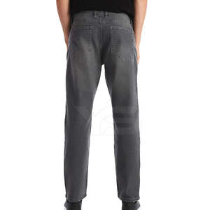 Jeans de Mezclilla Casuales para Hombre, Personalizados, de Alta Calidad, Transpirables, Resistentes al Viento, de Cintura Media, Estilo Recto, Diseño Sólido, para Invierno - Product Image 4