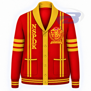 NSPDK Sorority <b>Women</b> Custom Winter <b>Cardigan</b> Embroidered Crest V-Neck Button Up Soft Knit Acrylic Greek Sweater - Product Image 1
