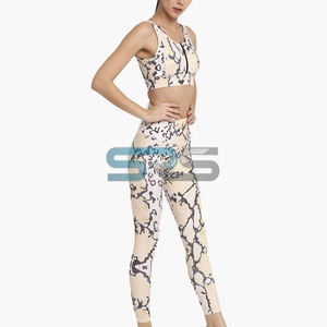 Conjunto Deportivo de Yoga de 2 Piezas para Mujer, Shorts de Cintura Elástica, Transpirables, Ajustados, Tela Inteligente, Casual, para Correr - Product Image 3