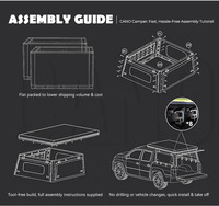 Toldo de Aluminio Rígido Integrado para Camioneta, para Toyota Hilux, Ford Ranger, Jeep Gladiator, Tacoma 4x4 Overland