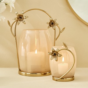 Porte-bougie chauffe-plat en verre et métal, design intemporel, très demandé, qui assure qu'il ne passe jamais de la mode. - Product Image 2