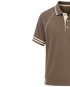 Camiseta Polo Personalizada para Hombre en Color Beige Taupe, Camiseta Polo de Golf Informal de Manga Corta, Transpirable, Mezcla de Algodón, para Verano - Product Image 3