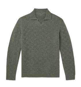 Men's 100% Cotton Knitted Pullover <b>Sweater</b> Regular Sleeve <b>Polo</b> Collar Solid Color Breathable Autumn Wear Custom - Product Image 6