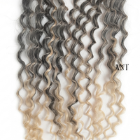 Estensioni Dreadlock Sintetiche Ondulate Ombre a Doppia Punta Boho Locs con Estremità Riccioline, Capelli all'Uncinetto Stile Dea per Donna - Vendita all'Ingrosso