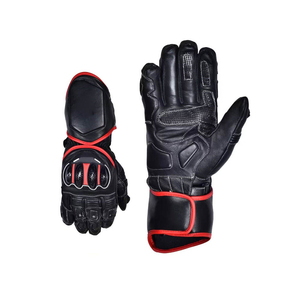 Guantes de Motociclista de Cuero de Alta Calidad, Completos, Impermeables y Duraderos, con Cierre de Velcro Antideslizante, Unisex, para Uso en Exteriores - Product Image 3