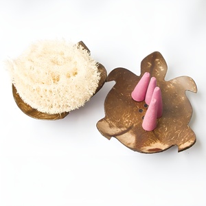 Hand-made draining tray for sponges & soaps luxury coconut soap holder dish <b>bathroom</b> <b>accessories</b> - Product Image 1