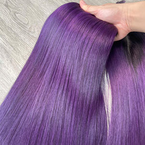 Cabello Vietnamita Virgen Súper Doblemente Estirado, Color Morado, Liso, para Mujeres, Precio Accesible de Fábrica al por Mayor - Product Image 1