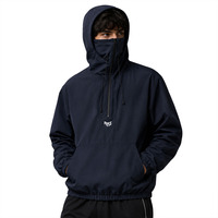 Trendige Großhandels-Taktikjacke mit Kapuze und Balaklava-Funktion für Herren, Leichte Outdoor-Utility-Jacke für Männer USA