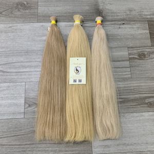 Vente chaude Premium Naturel Droite Vierge Blond Clair Vietnamien Cheveux Lâche Vague Profonde En Vrac Usine De Cheveux Humains Trame Unique - Product Image 2