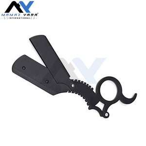 Rasoirs professionnels à lame droite pour barbier, fabriqués en Allemagne, avec manche à insertion de doigt, modèle Black Dragon Cut Throat Shavette - Product Image 5