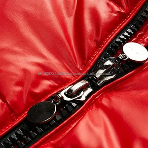 Blouson matelassé rouge à capuche pour homme – Manteau d'hiver imperméable et coupe-vent décontracté avec fermeture éclair – Vêtement d'extérieur épais et chaud - Product Image 6