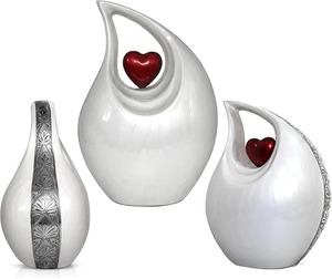 Urne funéraire en aluminium doré de haute qualité, forme de goutte d'eau, pour cendres humaines adultes, qualité supérieure. - Product Image 3