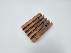Eco-Friendly Rectangular Wooden Soap Dishes - Product Image 4