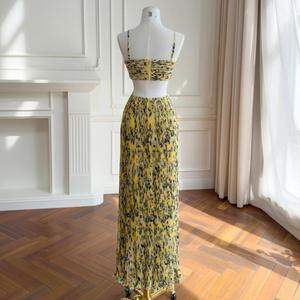 Vestido Maxi Bohemio de Alta Calidad, a la Moda, Nuevo, el Más Hermoso para Mujer, Vestidos Boho Vintage Color Menta para Mujer - Product Image 3