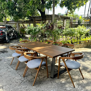 Juego de Comedor de 4/6/8 Plazas, OEM/ODM, Madera/Aluminio, Cojines/Tamaños/Colores Personalizados, Mesa y Sillas de Estilo Moderno, Vietnam - Product Image 4