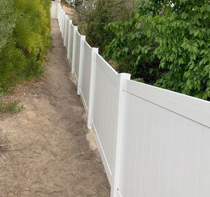 White Vinyl Privacy Yard Fence Privacy <b>Screen</b> Fence Durable Outdoor Fencing Panels for Yard or Garden - Product Image 2