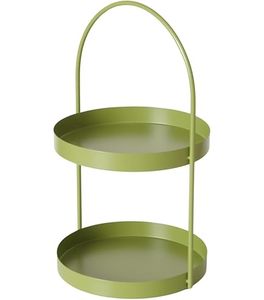 Novedad: Soporte de metal galvanizado de 2 niveles para tartas de boda, bandejas de metal, platos para postres para fiestas de té, bodas y cumpleaños. - Product Image 2