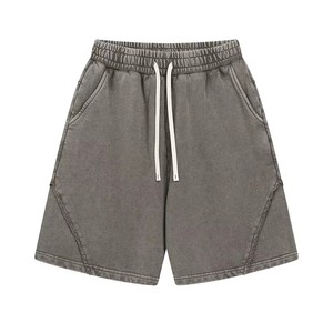 Shorts Bermuda Décontractés pour Hommes, Couleur Unie, Taille à Cordon, Coton Respirant, Poches, Taille Mi-Haute, Style Streetwear Tissé, OEM ODM - Product Image 6