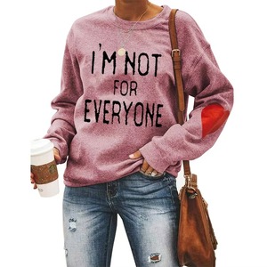 เสื้อสเวตเชิ้ตไหมพรมตัวใหญ่ทรงโอเวอร์ไซส์ คอกลม แขนยาว สไตล์ลำลอง ใส่ได้ทุกโอกาส สำหรับฤดูใบไม้ร่วง ลายพิมพ์ตัวอักษรสีแดงเลือดหมู แบบยูนิเซ็กส์ - Product Image 3