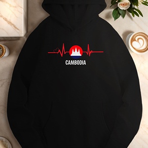 Sudaderas casual de mujer diseño latido Corazón de Camboya - Product Image 1