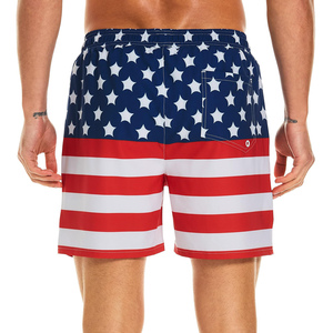 Short de bain pour hommes en gros, style urbain, motif uni, taille élastique, séchage rapide, respirant - Product Image 2