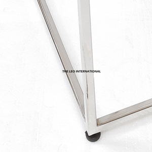 โต๊ะข้างโซฟา ราคาส่งถูกที่สุด สำหรับอพาร์ทเมนต์ขนาดเล็ก เฟอร์นิเจอร์สไตล์เรียบง่าย วัสดุสแตนเลส - Product Image 2