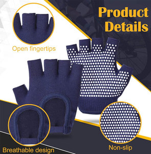 Professional <b>Half</b> Finger Weightlifting Gloves Anti <b>Slip</b> Gym Training Workout Gloves with Breathable Mesh Custom Logo - Product Image 3