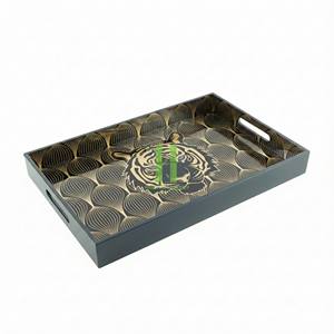 BANDEJA DE SERVIR DE LACURA ECOLÓGICA DE COLOR PERSONALIZADO, LA MÁS VENDIDA, DE LUJO, HECHA A MANO, ESTILO BOHEMIO, PARA DECORACIÓN DEL HOGAR, VIETNAM HNH - Product Image 5