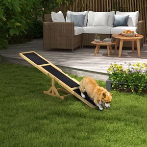 Altalena per Cani in Legno Giallo, Attrezzatura per Addestramento Ecologica e Impermeabile, Stile Semplice per l'Esercizio degli Animali Domestici - Product Image 2