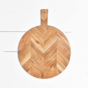 Planche à découper et plateau de service décoratif en bois d'acacia de qualité supérieure avec poignée, pour viande, légumes et pizza - Product Image 6