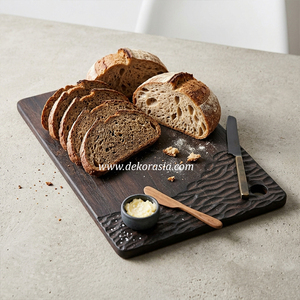 Planche à découper en teck personnalisée, épaisseur 1,5 cm, pour trancher et servir - Product Image 6