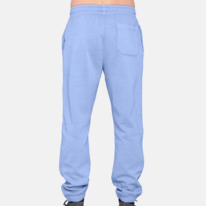 Relaxed <b>Open</b> <b>Hem</b> Sweatpants Polyester Cotton Blend Elastic Drawstring Everyday Casual Winter Pants - Product Image 2