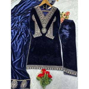 Ensemble haut et dupatta de soirée de créateur, élégant palazzo pour les occasions de club - Product Image 2
