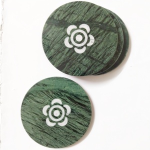 Exquisite Wood Inlay Marble Stone <b>Coasters</b> Luxury Handmade <b>Table</b> Decor & Gift Set Mats & Pads - Product Image 2