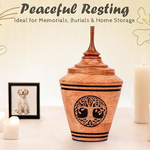 Luxury Rosewood Funeral Urn Supplier Handmade Wooden Keepsake Urn Set Wooden Ashes Urn with Decorative Inlay by AYAANS - Product Image 4