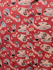 Chemise décontractée de luxe en coton rouge 100 % coton à manches longues pour homme, imprimée à la main, motif floral, collection exclusive Heritage - Product Image 3