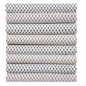 Papel de Regalo Ecológico con Estampado de Bloques, Diseño Floral Tradicional, Papel Decorativo para Envolver y Manualidades - Product Image 1