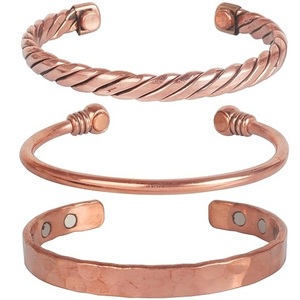 Artisan Polished Copper Bracelet Unique Adjustable Coil Bangle - Product Image 6