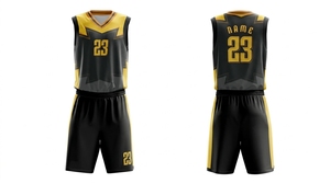 Ensemble d'uniformes de basketball sublimés, vêtements d'équipe personnalisés, collection de vêtements de sport athlétiques, uniforme de basketball - Product Image 3