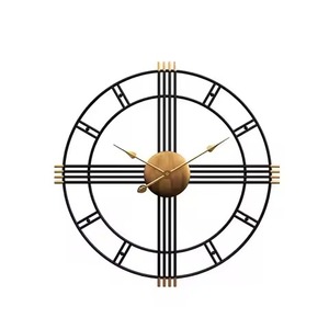 Modern Geometric Wall <b>Clock</b> Metal Frame Abstract Design Quartz Analog Silent Living Room Decor Hanging <b>Clock</b> - Product Image 3