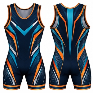 Custom <b>Wrestling</b> <b>Singlets</b> for Men and Youth Athletic Training Competition Team Sports Wear Manufacturer - Product Image 2