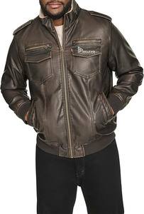 เสื้อแจ็คเก็ตหนังแท้คุณภาพสูง RELEVO INDUSTRY  แบบเย็บลาย  รักษ์โลก  ออกแบบตามสั่ง OEM สำหรับผู้ชาย ฤดูหนาว สินค้าขายส่งจากสหรัฐอเมริกา - Product Image 5