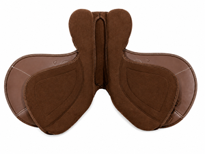 Selle de dressage anglaise Euro Rider 01 en cuir véritable avec arceau en plastique, couleur marron, pour usage équestre - Product Image 5