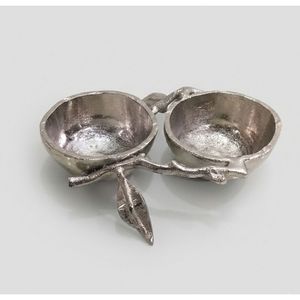 Premium Metal Double Dry Fruit Bowl Serving Dish Gold Finish Branch Leaf Style Dry Fruit Holder Decorative Tableware Luxury Gift - Product Image 3