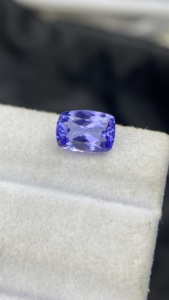 Certified Natural Tanzanite <b>Long</b> <b>Cushion</b> Cut Stone With Excellent Color And Luster Natural Zoisite 2.45 Carat Loupe Clean - Product Image 5