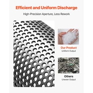 Rete a maglie di precisione da 0,39 pollici/10 mm di alta qualità per trituratore di plastica, rete in acciaio durevole compatibile con vari modelli nuovi - Product Image 4