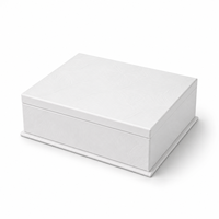 Boîte cadeau rigide blanche personnalisée avec insert, emballage magnétique de luxe pour cosmétiques, pots de bougies, cadeaux de soins de la peau, vente en gros